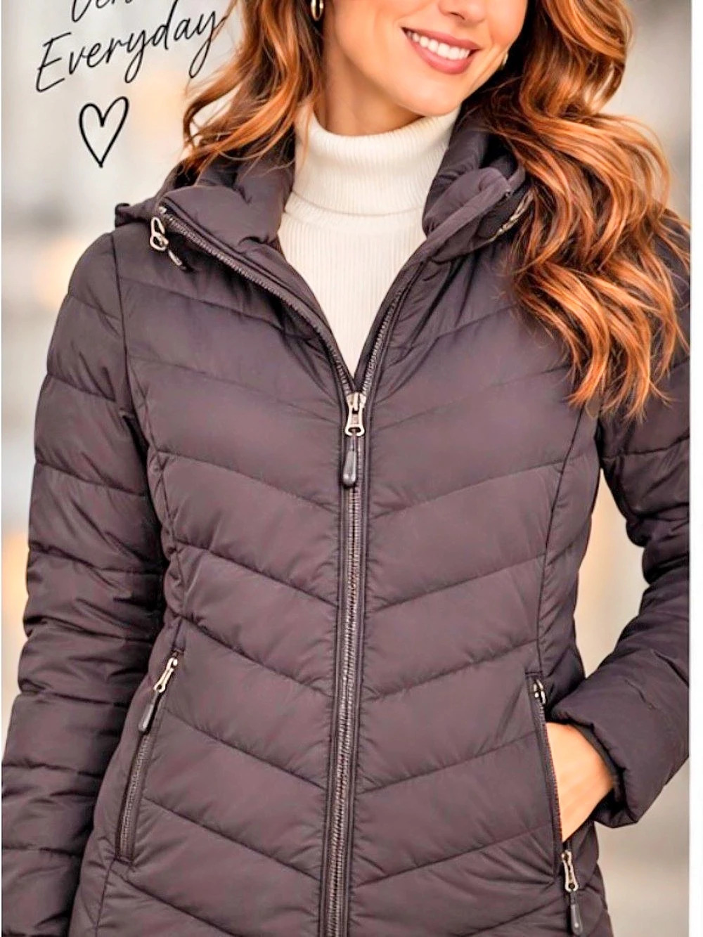 20” ptp Women's Black Puffer Jacket